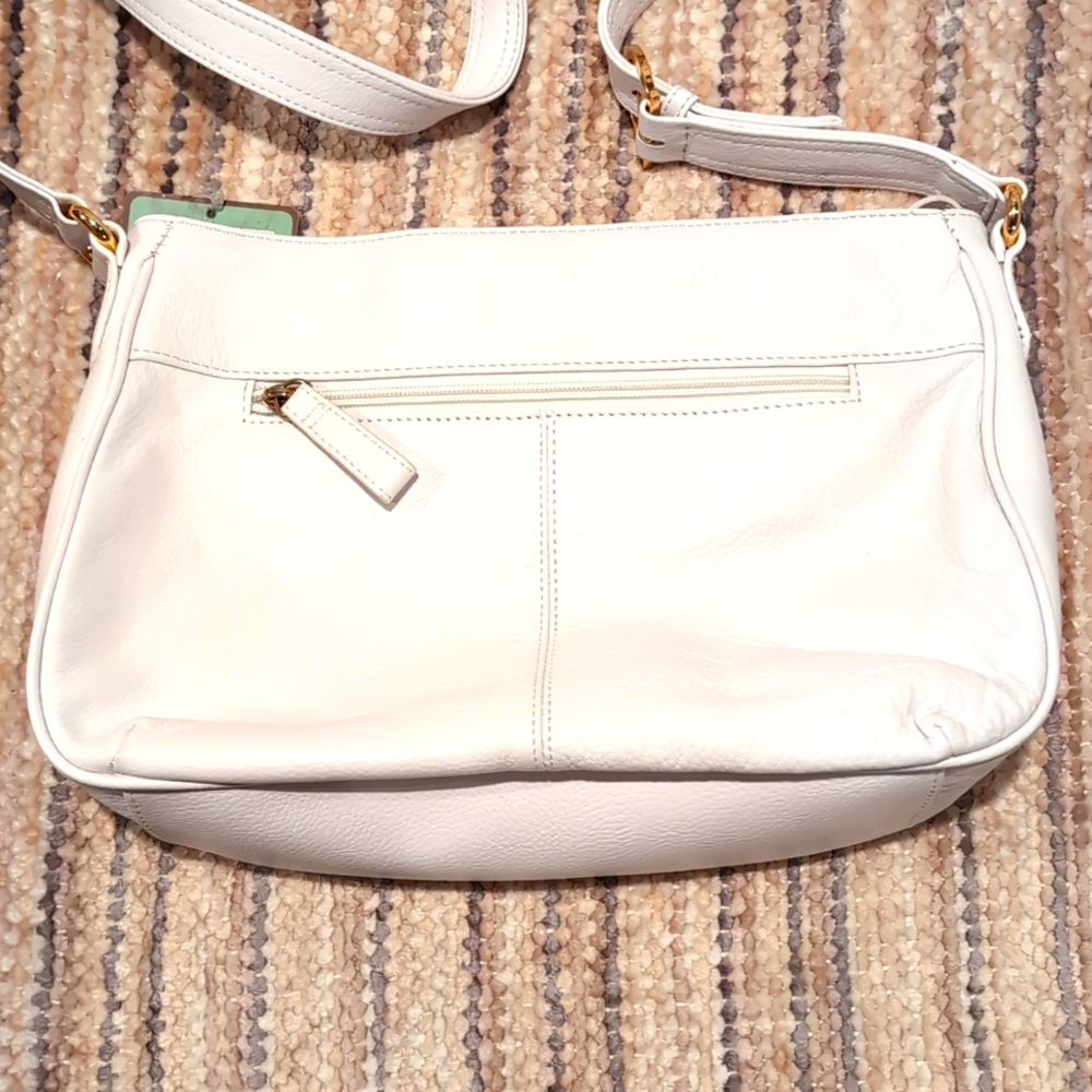 Stone & Co. (Stone Mountain) White Leather Shoulder Bag - Picture 3 of 6